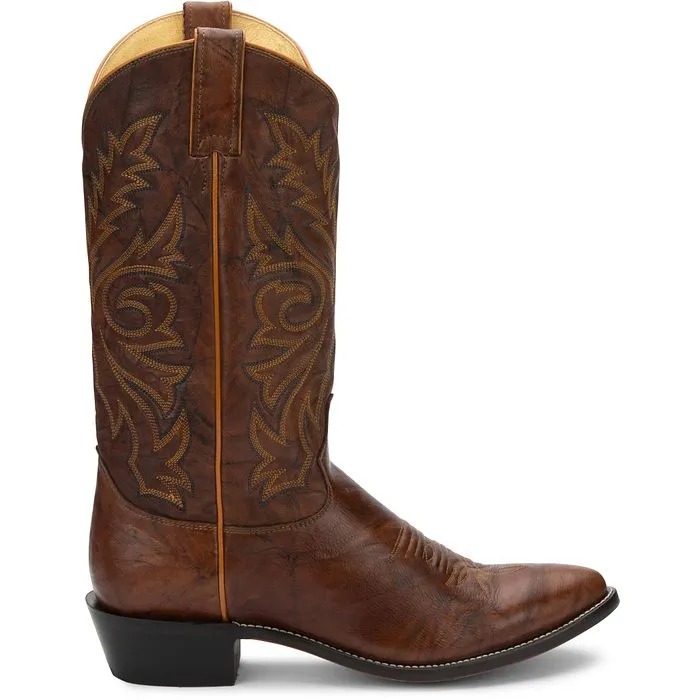 Justin Men's Brown DeerLite Medium J-Toe Western Boots