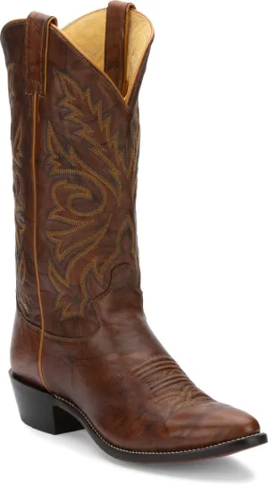 Justin Men's Brown DeerLite Medium J-Toe Western Boots