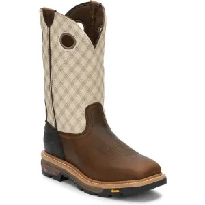 Justin Men's RoughNeck 12" Western Work Boot - Brown - WK2116