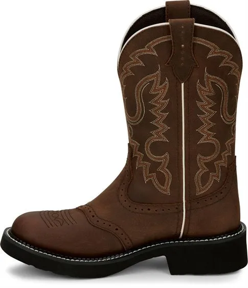 Justin Women’s 11” Inji Aged Bark Cowgirl Boot - Fashion Round Toe