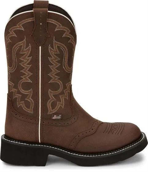 Justin Women’s 11” Inji Aged Bark Cowgirl Boot - Fashion Round Toe