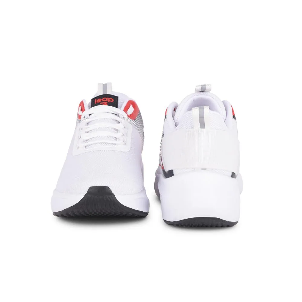 Leap7x By Liberty Mens REACTIVE White Sports Lacing Shoes