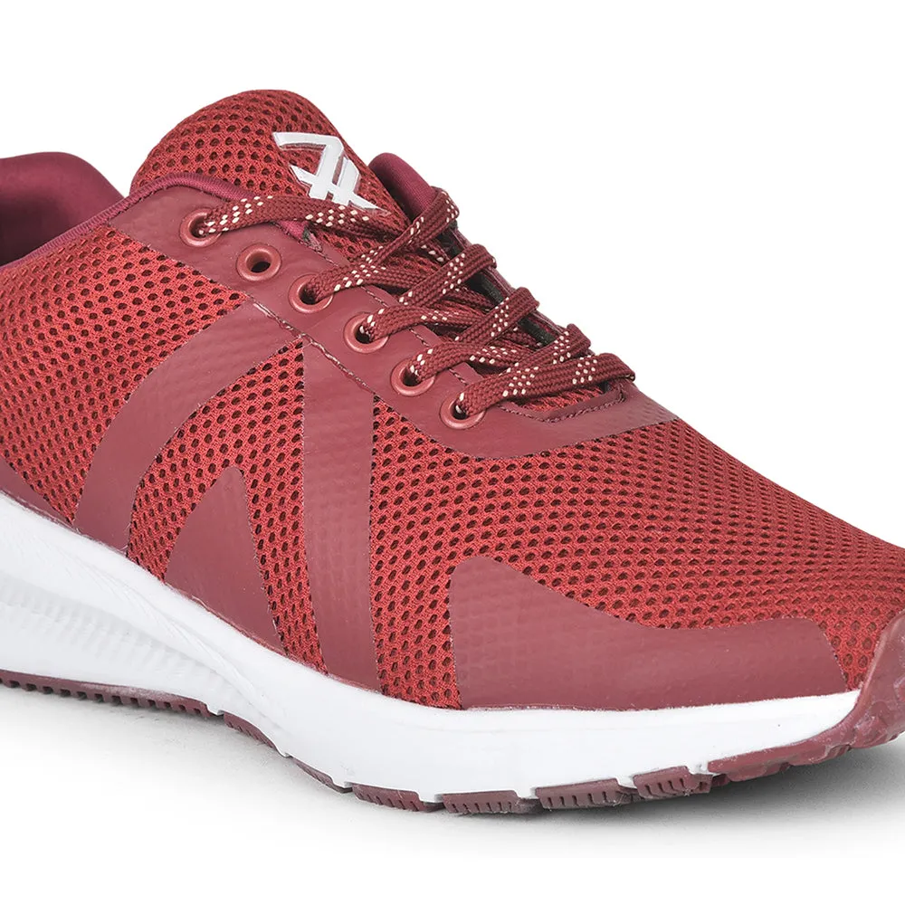 Leap7x Lacing Sports Shoes For Men (Maroon) VOONIK-05 By Liberty