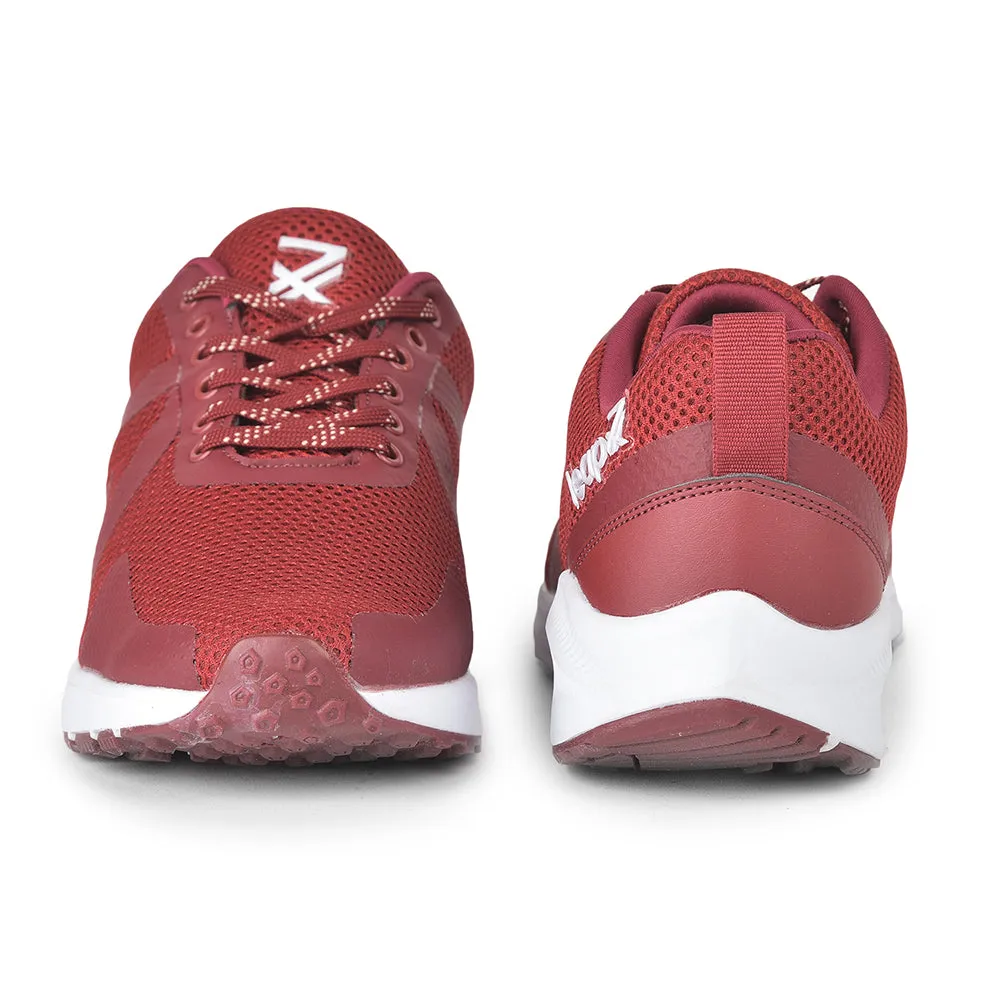 Leap7x Lacing Sports Shoes For Men (Maroon) VOONIK-05 By Liberty