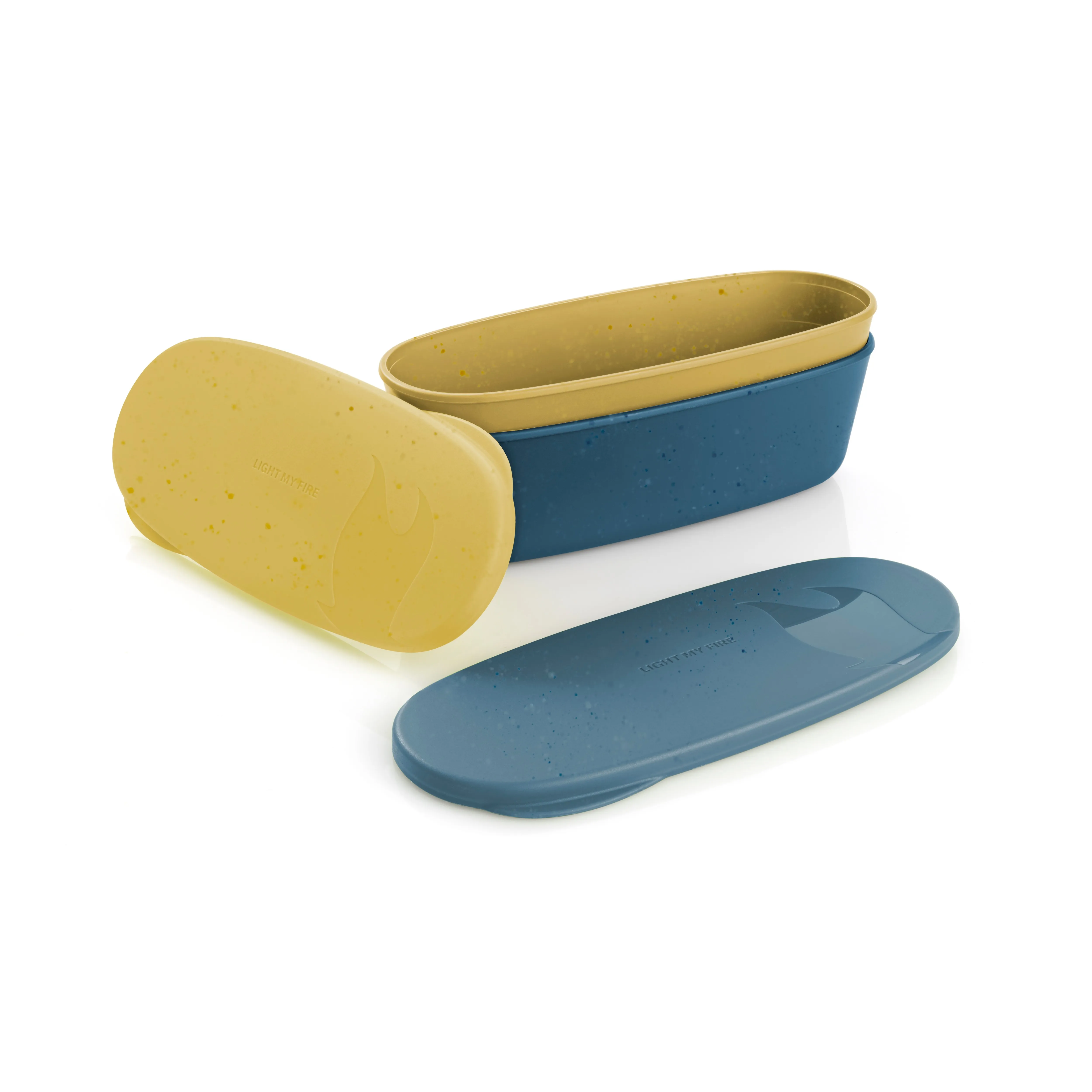 Light My Fire Snapbox Oval Bio 2-pack  Musty Yellow/Hazy Blue | Buy Light My Fire Snapbox Oval Bio 2-pack  Musty Yellow/Hazy Blue here | Outnorth