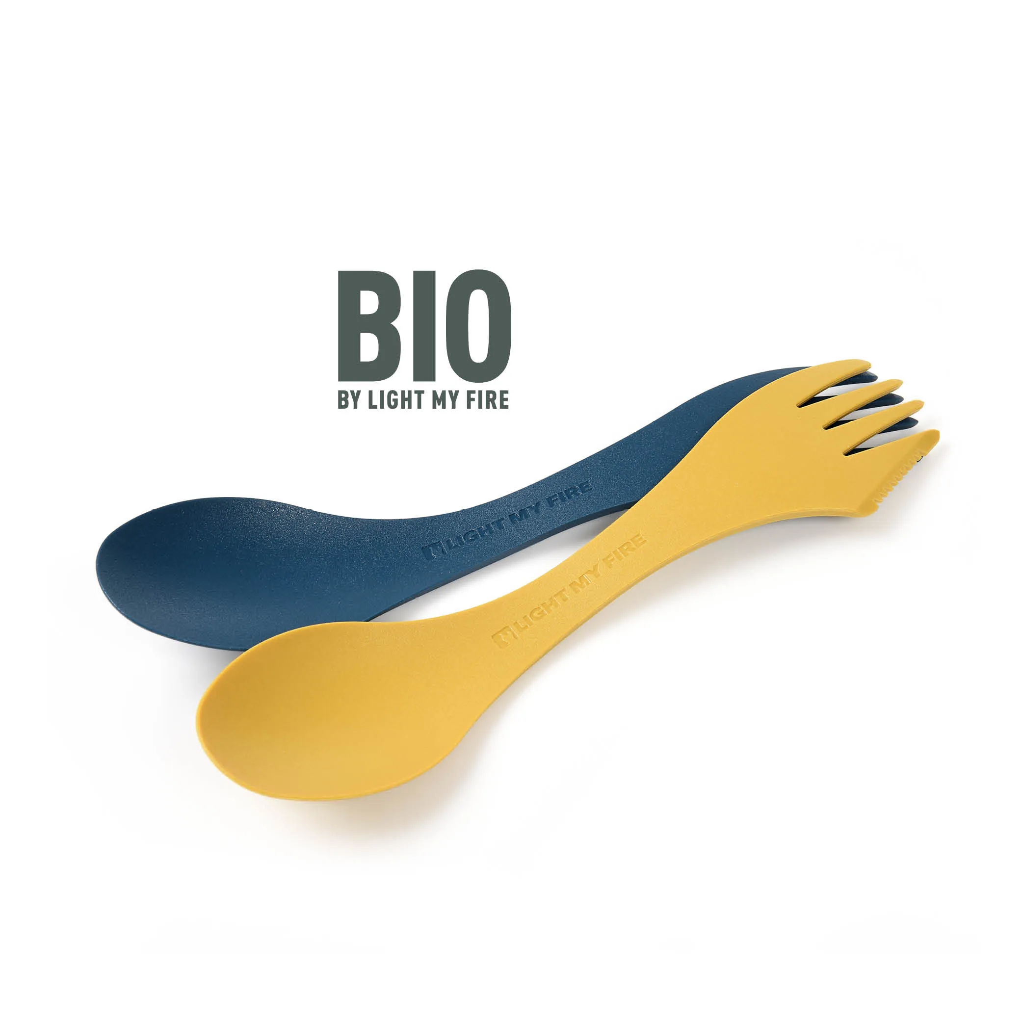 Light My Fire Spork Medium Bio 2-pack  Musty Yellow/Hazy Blue | Buy Light My Fire Spork Medium Bio 2-pack  Musty Yellow/Hazy Blue here | Outnorth