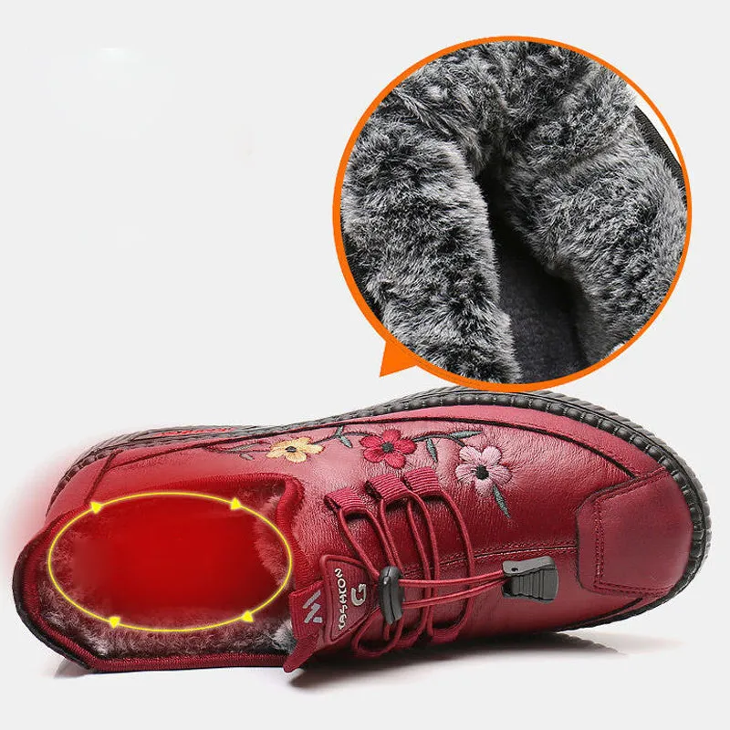 Loafers for ladies - warm fleece lining and non-slip sole