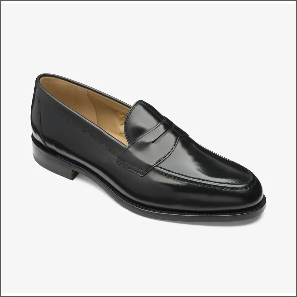 Loake Imperial Black Leather Penny Loafer Size 8.5 Only/