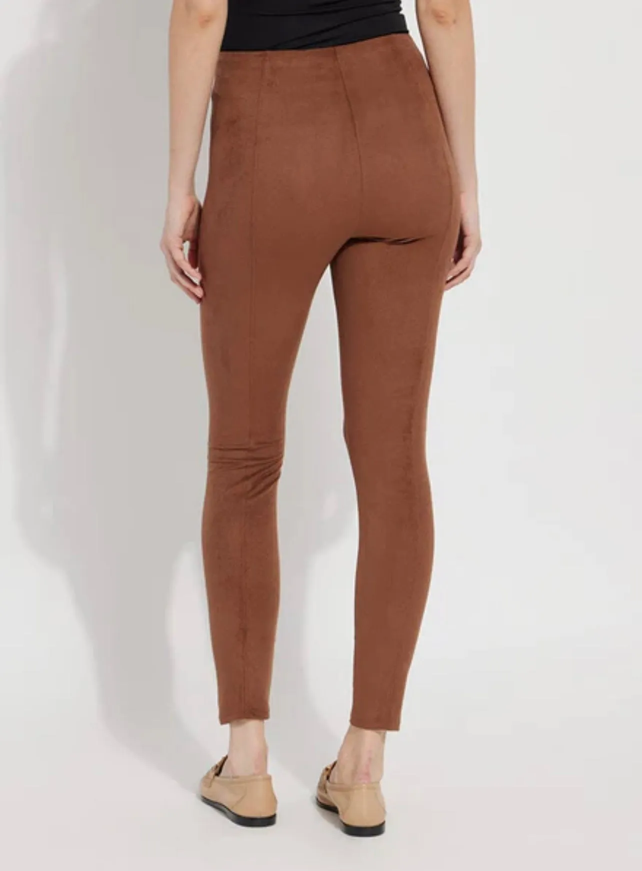 Lysse Hi Waist Suede Legging - Wiskey