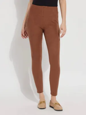 Lysse Hi Waist Suede Legging - Wiskey