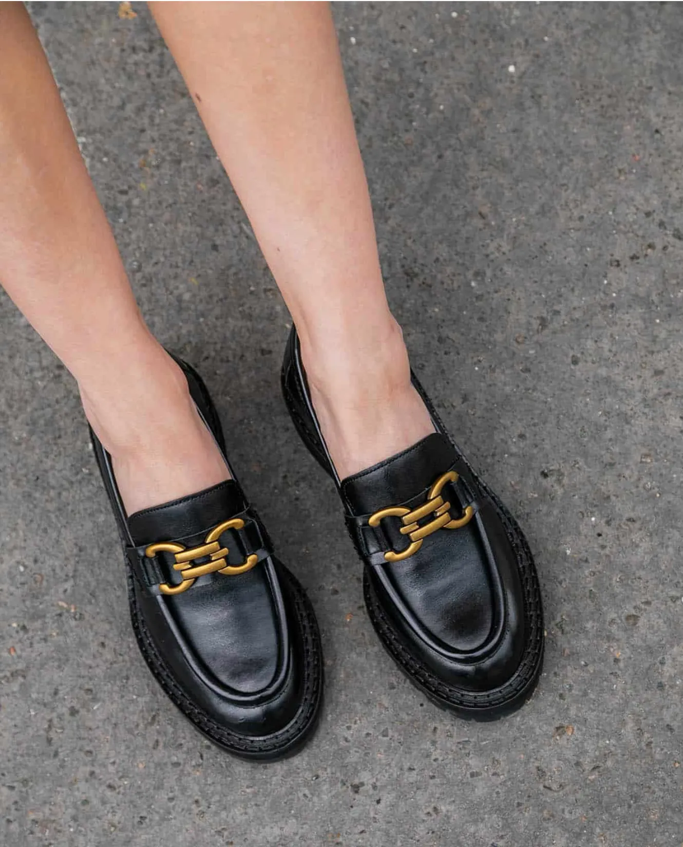 Maison Toufet Noemia Black Leather Loafers