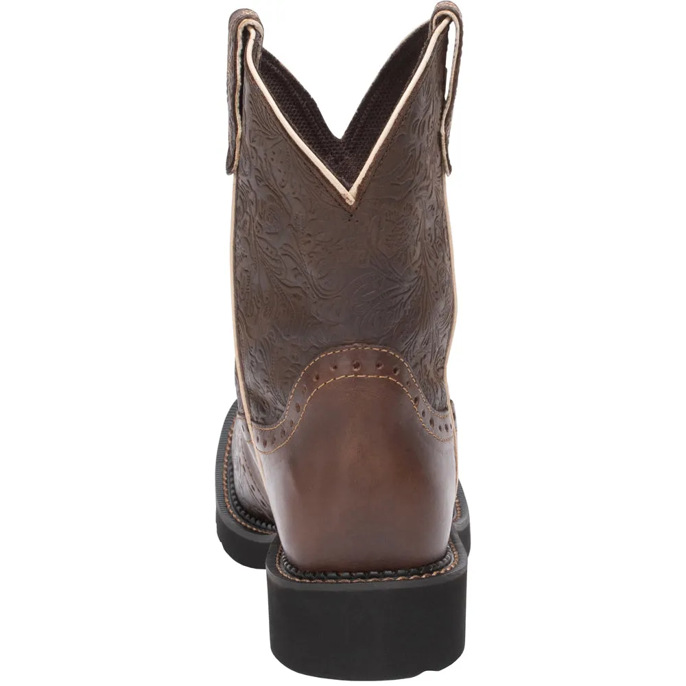 Mandra Embossed Square Toe Cowboy Boots