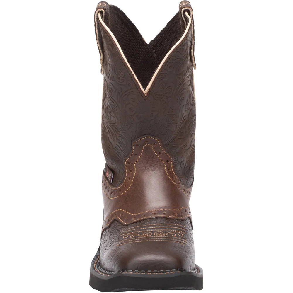 Mandra Embossed Square Toe Cowboy Boots