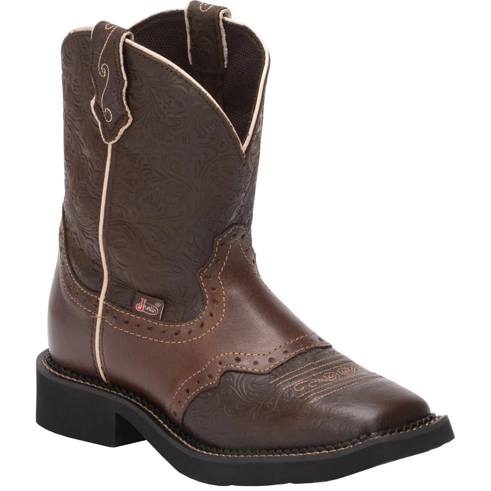 Mandra Embossed Square Toe Cowboy Boots