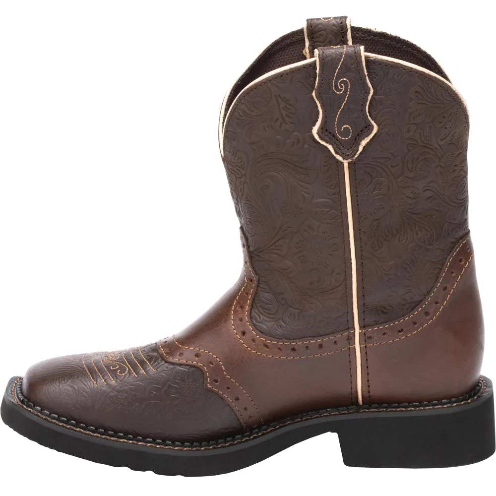 Mandra Embossed Square Toe Cowboy Boots