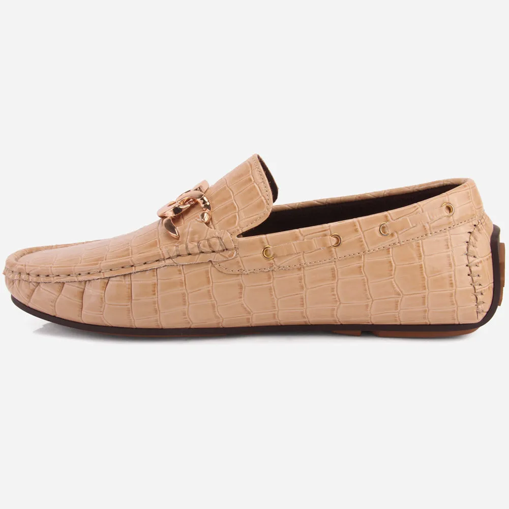 MEN "GAEL" SLIP ON RUBBER SOLE MOCCASINS