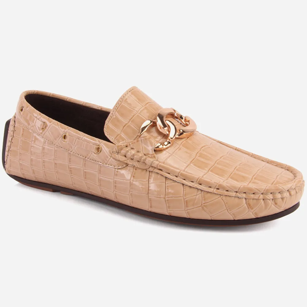 MEN "GAEL" SLIP ON RUBBER SOLE MOCCASINS