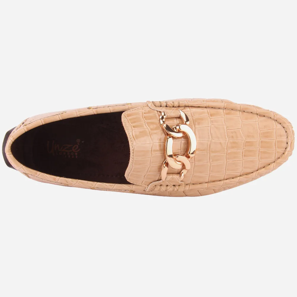 MEN "GAEL" SLIP ON RUBBER SOLE MOCCASINS