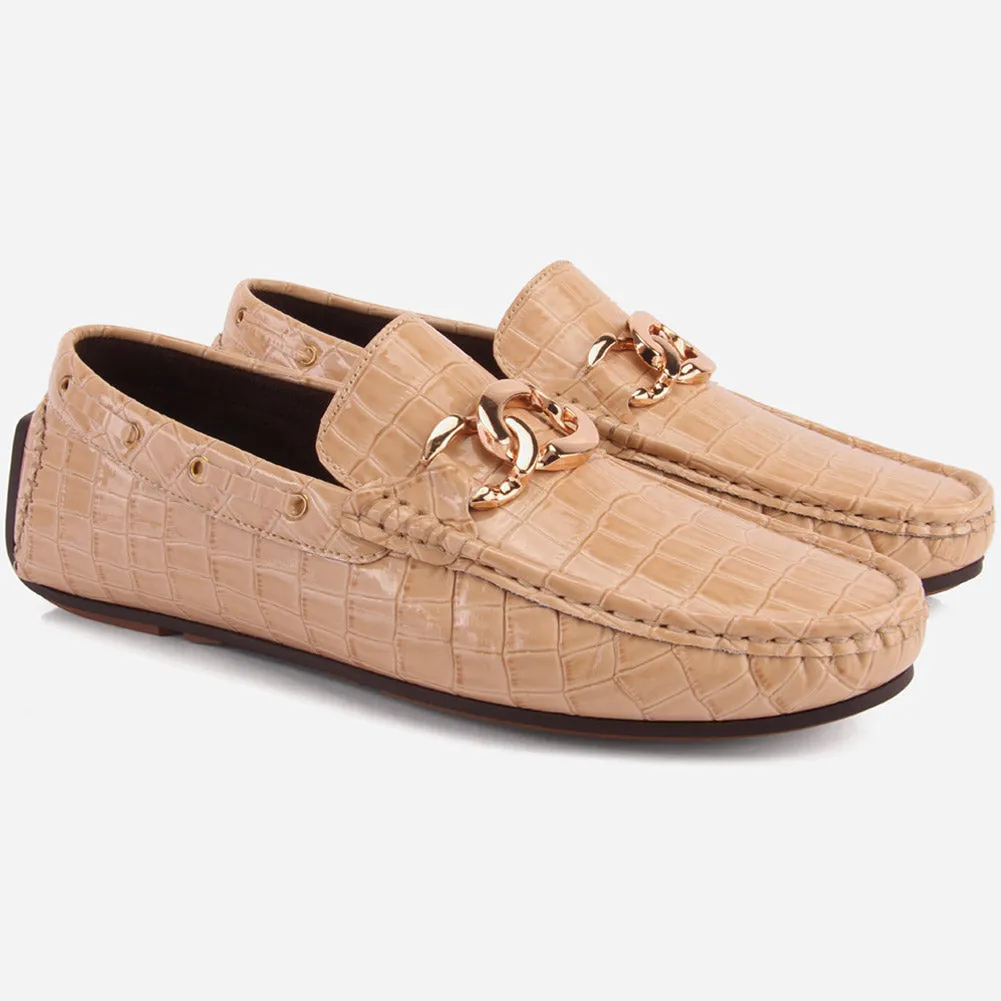 MEN "GAEL" SLIP ON RUBBER SOLE MOCCASINS