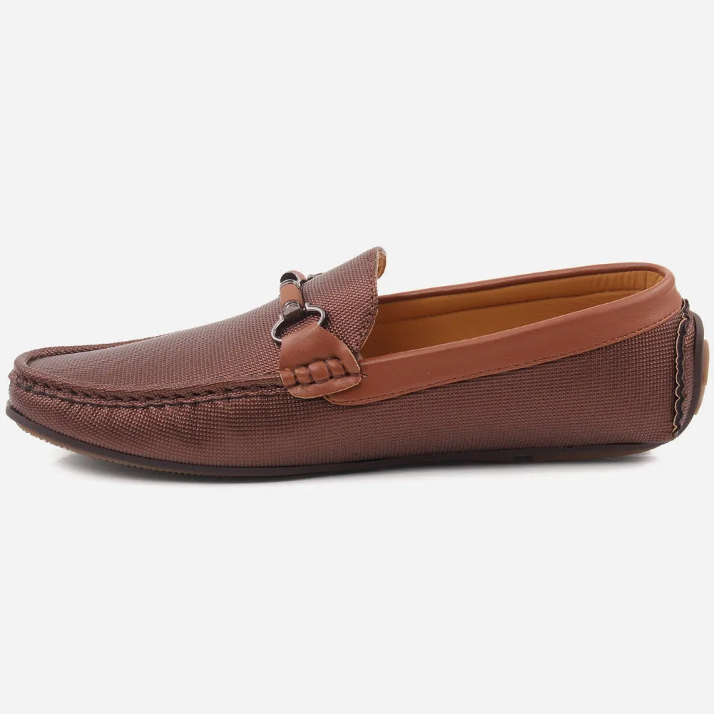 Men "RUSS" Two Tone Slip On Moccasins