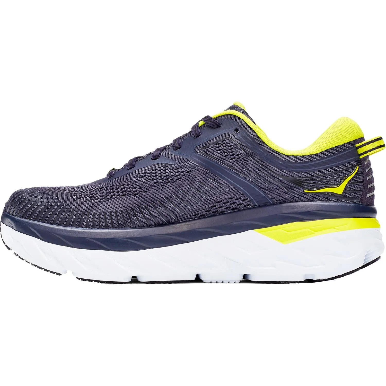 Men's Hoka One One Bondi 7 Odyssey Grey/Deep Well Mesh