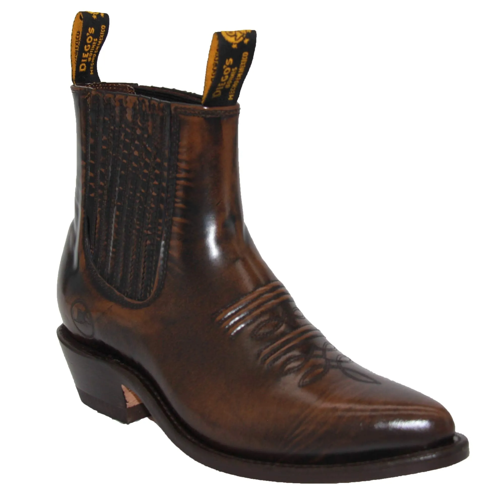 Men’s J Toe Short Ankle Leather Boot