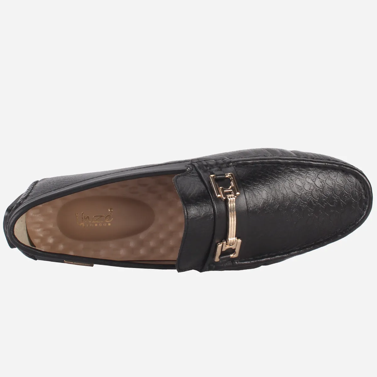 Men's "ALPHA" Textured Leather Moccasins Shoes