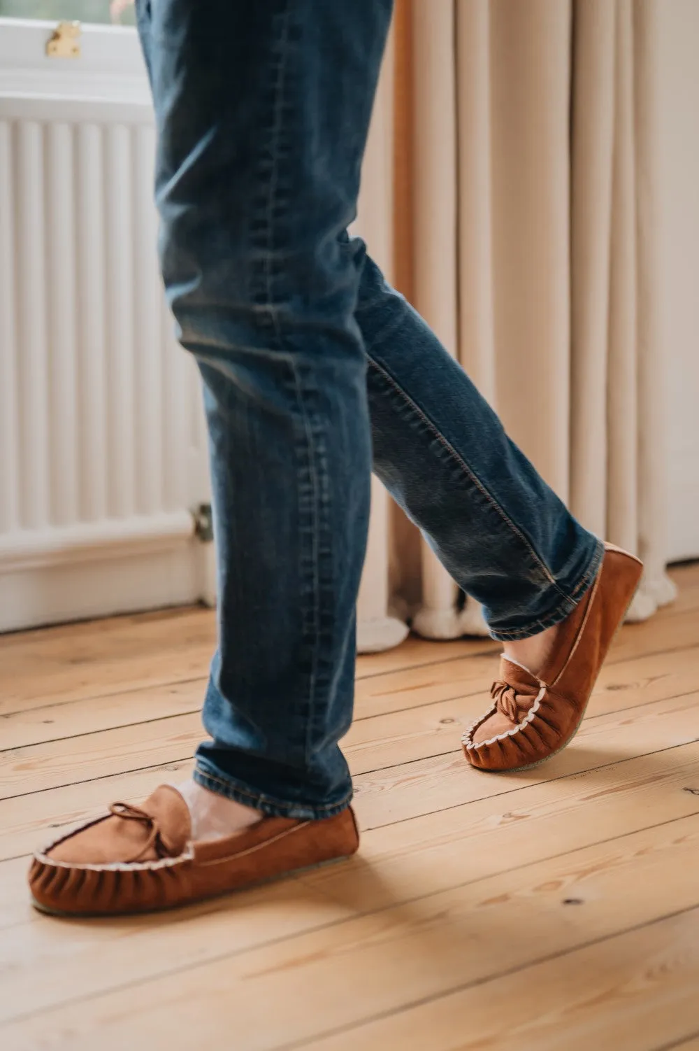 Men's Sheepskin Moccasin Slippers | NOAH