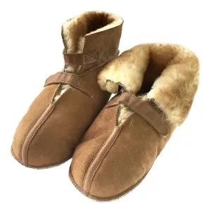 Men's Sheepskin Velcro Cabin Slippers