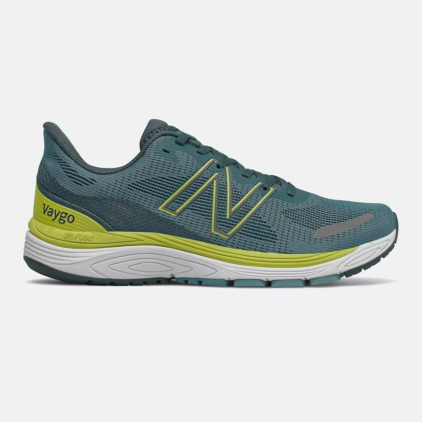 Men's Wide Fit New Balance MVYGOLY2 Vaygo Running Trainers - Green/Yellow