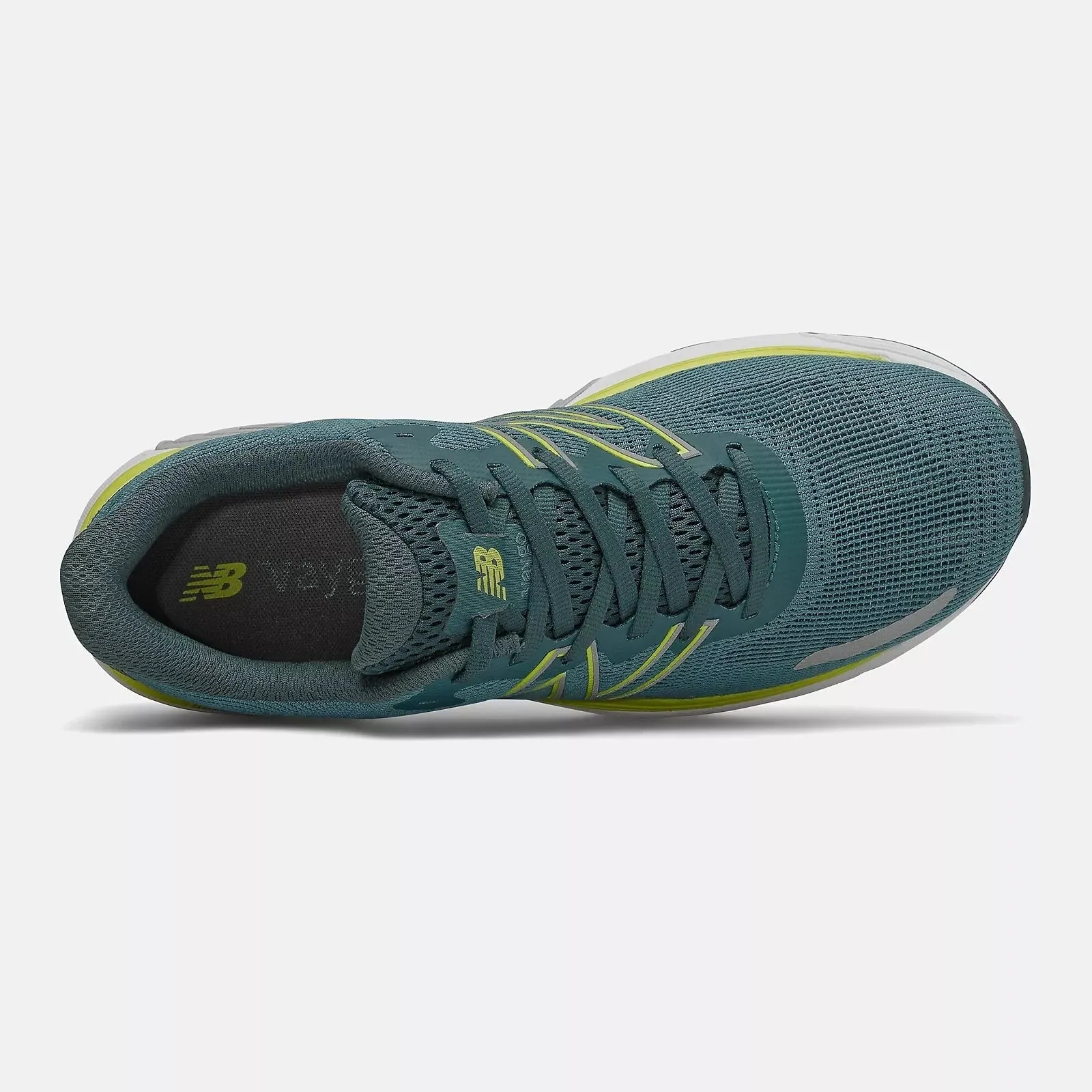 Men's Wide Fit New Balance MVYGOLY2 Vaygo Running Trainers - Green/Yellow