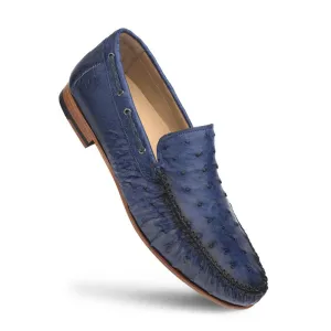 Mezlan Jean Genuine Ostrich Dress Moccasin