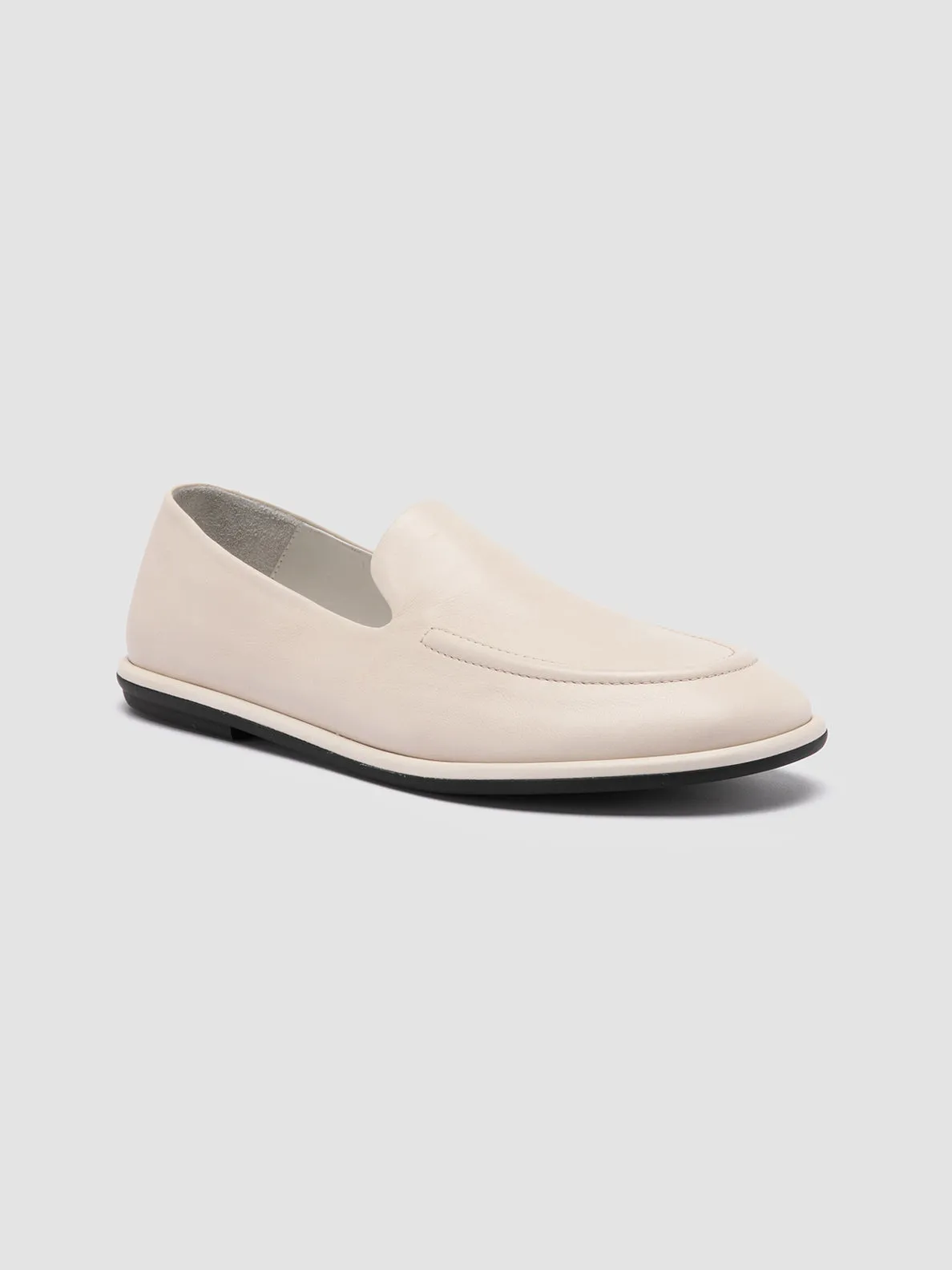 MIENNE 101 - White Leather Loafers