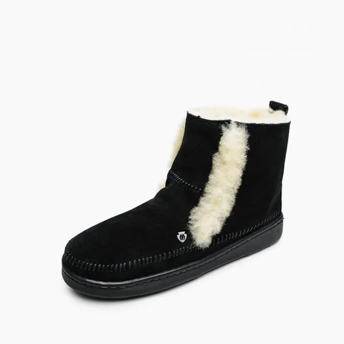 Minnetonka Black "Jade" Sheep Skin Bootie