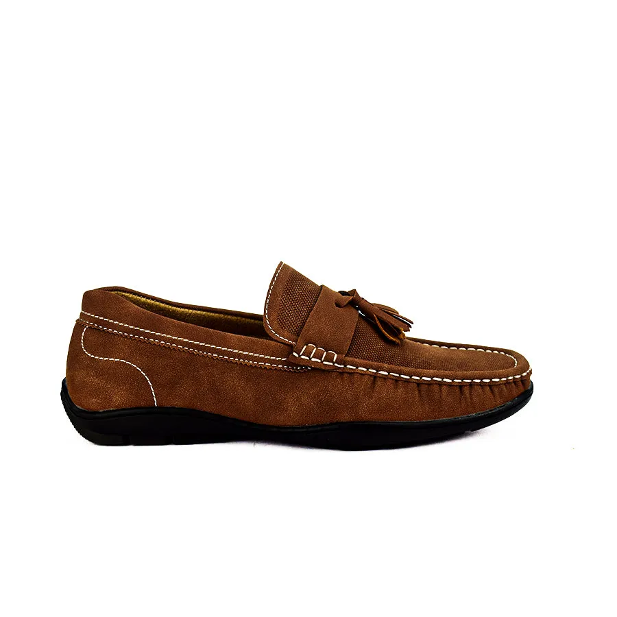 MX 24399 BLACK/DARK-BROWN CASUAL LOAFERS