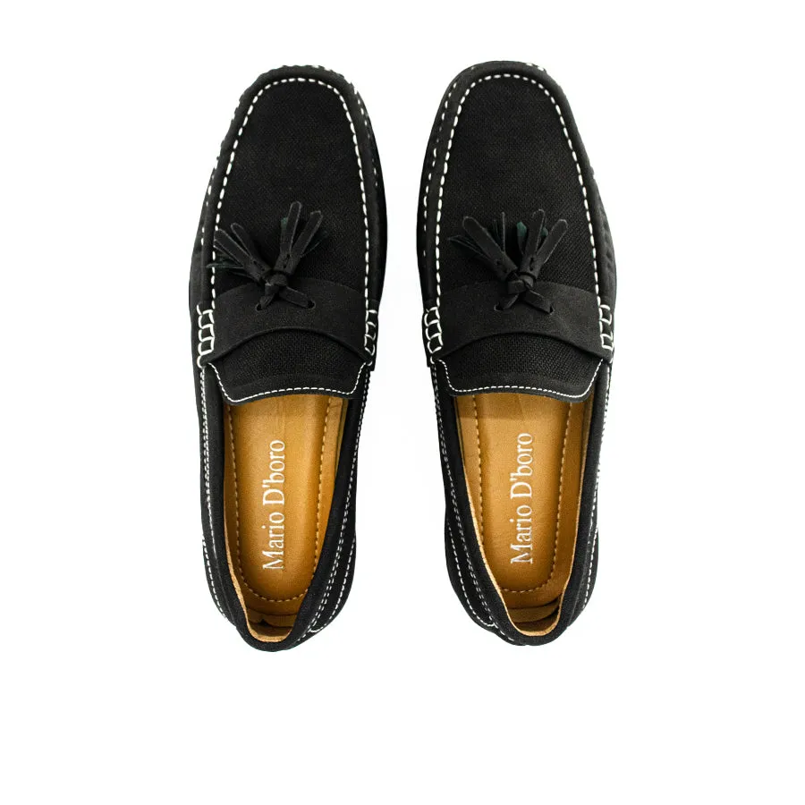 MX 24399 BLACK/DARK-BROWN CASUAL LOAFERS