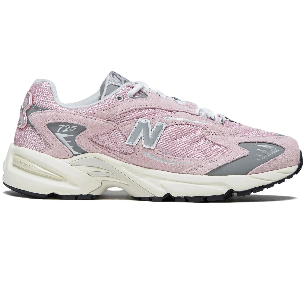 New Balance 725V1 Shoes - Mid Century Pink/Slate Grey/Metallic Silver