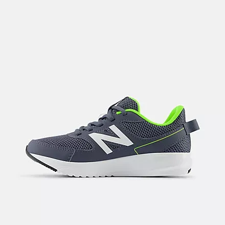 NEW BALANCE KID'S 570V3 GREY/GREEN RUNNING SHOES