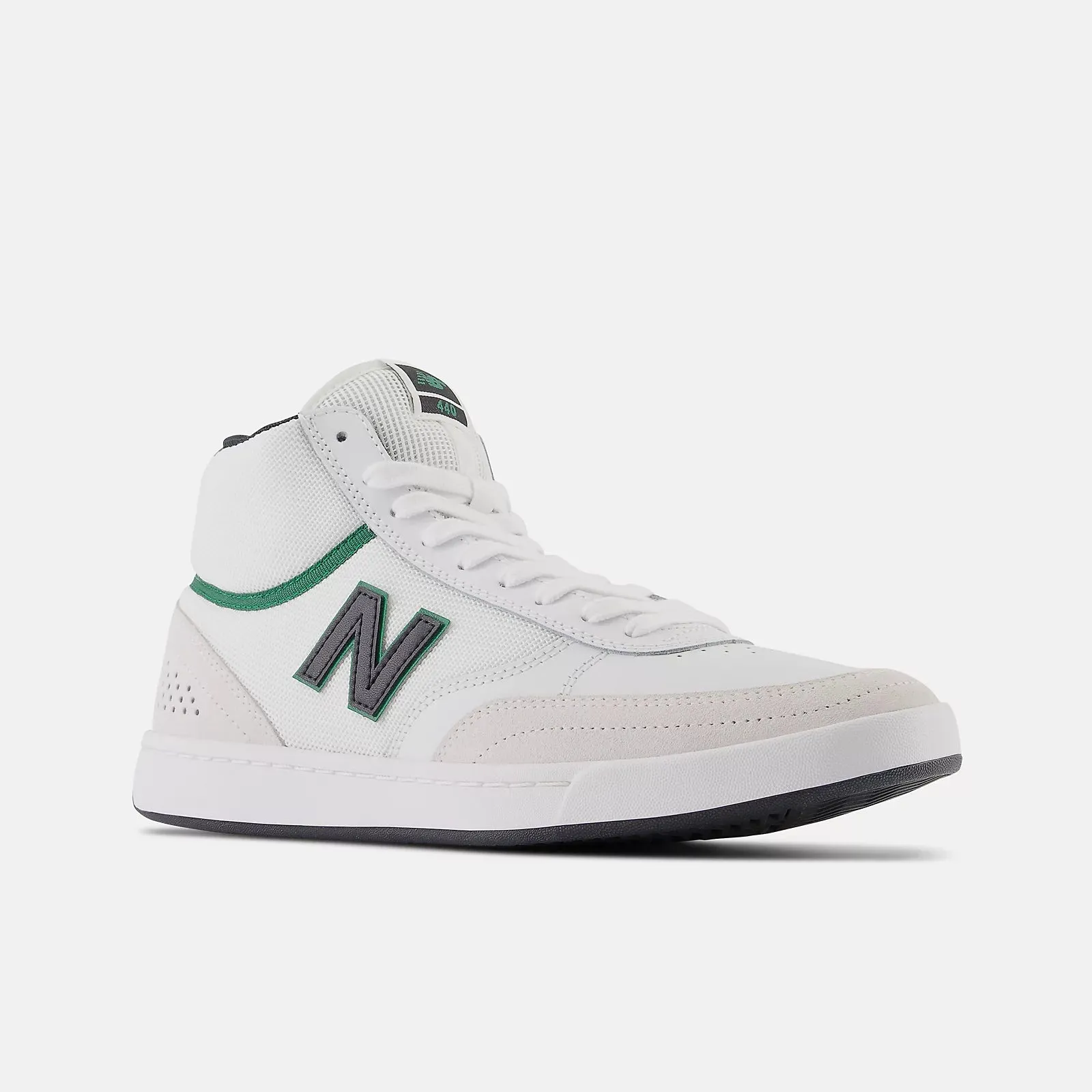 New Balance Shoes Numeric 440 High - White/Black and Green