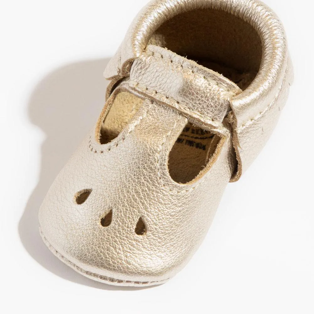 Platinum Mary Jane Baby Shoe