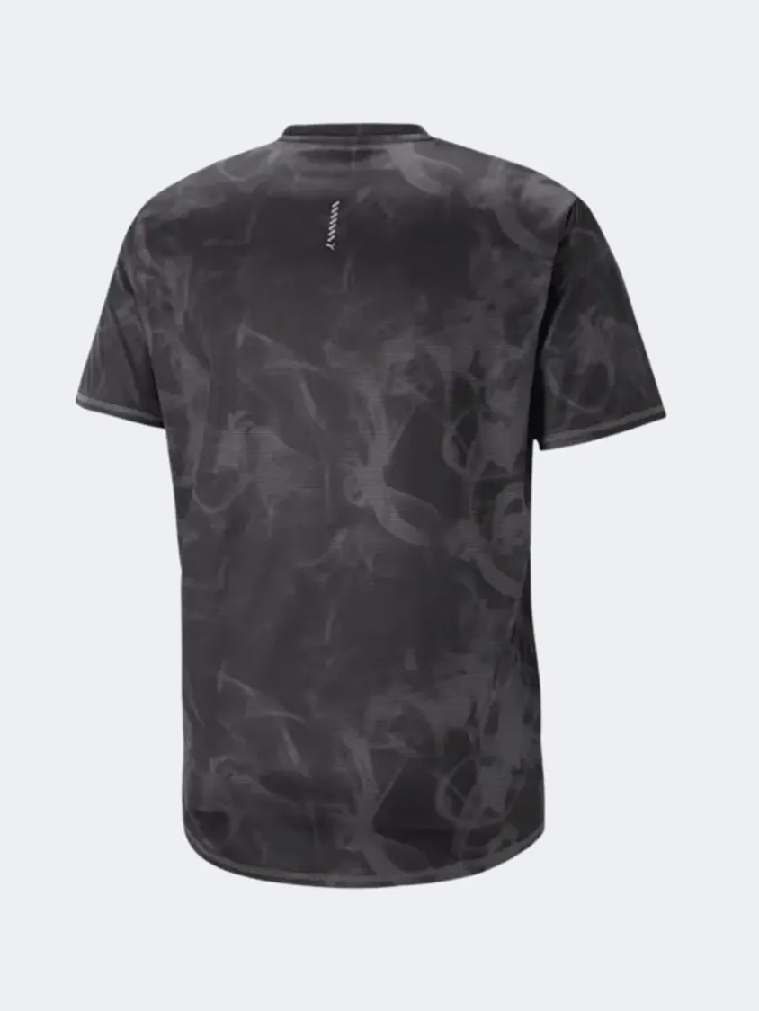 Puma Run Favourite Printed Graphic Men Running T-Shirt Black Aop