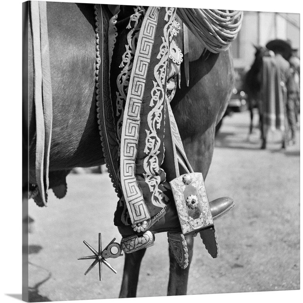 "1930's Detail Of Traditional Charro Cowboy Costume" Canvas Wall Art - Multi