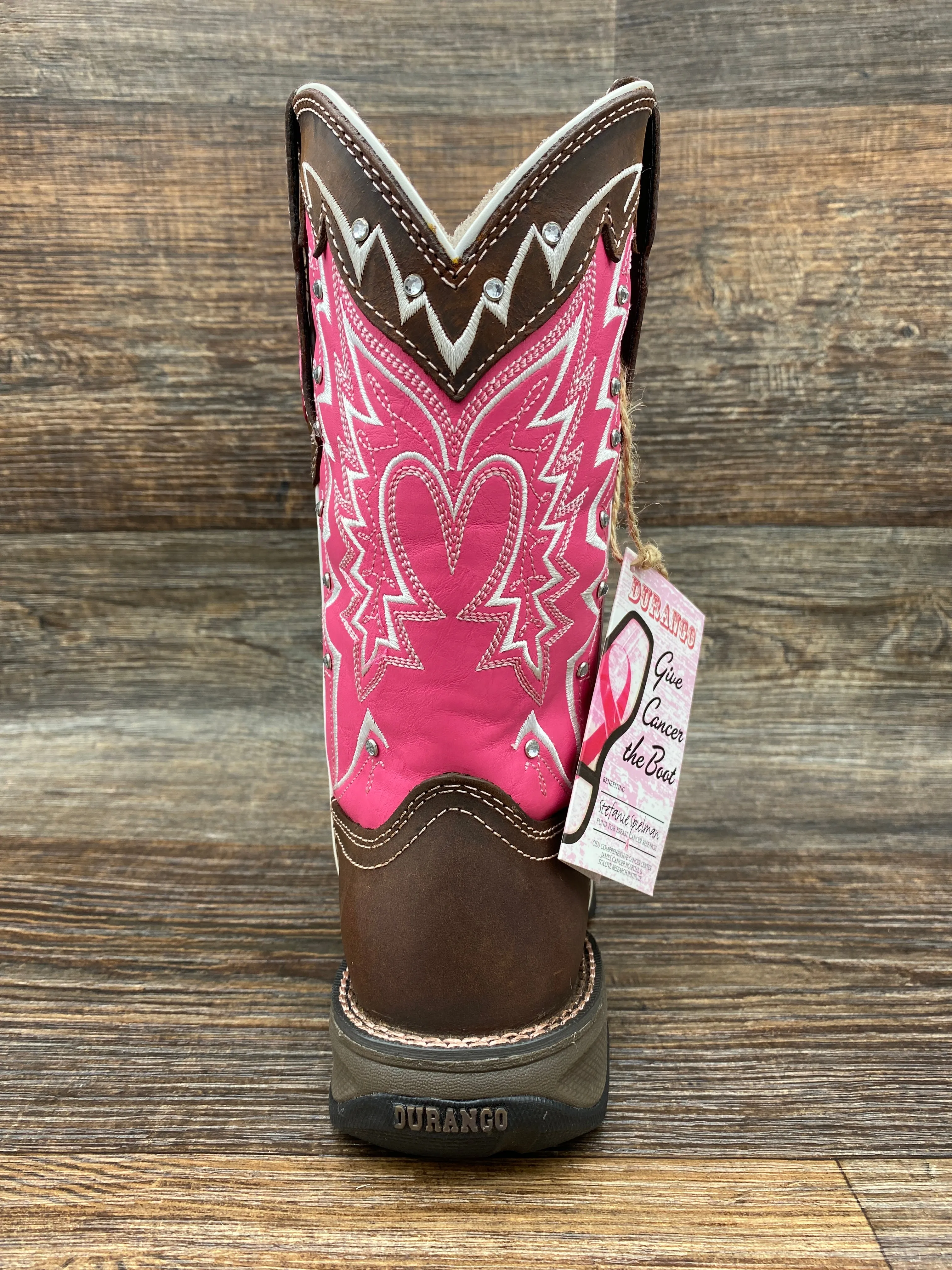 rd3557 Women's Pink Ribbon Lady Rebel Western Boot by Durango