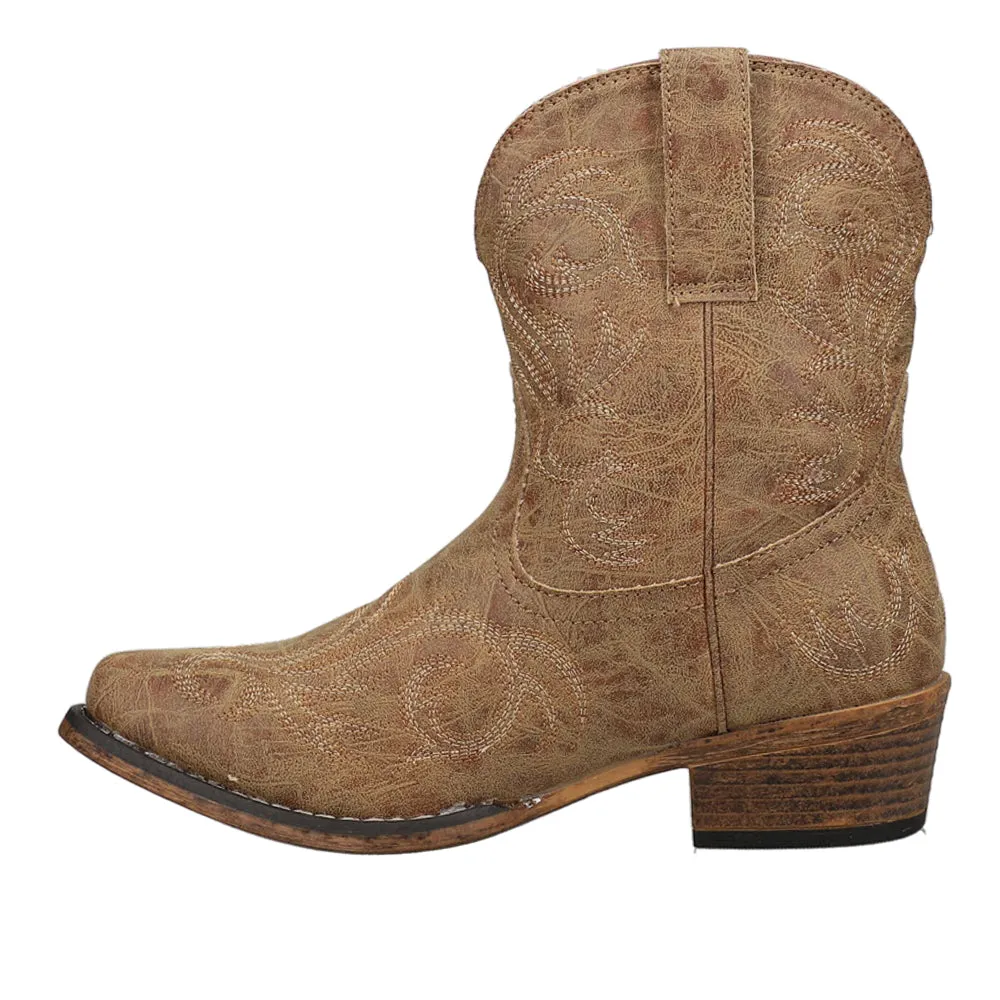 Riley Shorty Embroidery Snip Toe Cowboy Boots