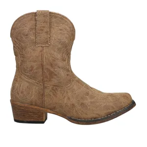 Riley Shorty Embroidery Snip Toe Cowboy Boots