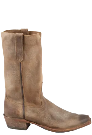 Rios of Mercedes Cowhide Suede Cowboy Boots - Distressed Sahara