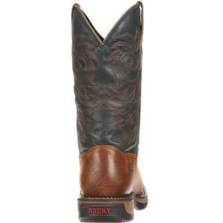 Rocky Men's Long Range Waterproof Western Work Boot - Brown  - FQ0008656