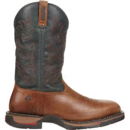 Rocky Men's Long Range Waterproof Western Work Boot - Brown  - FQ0008656