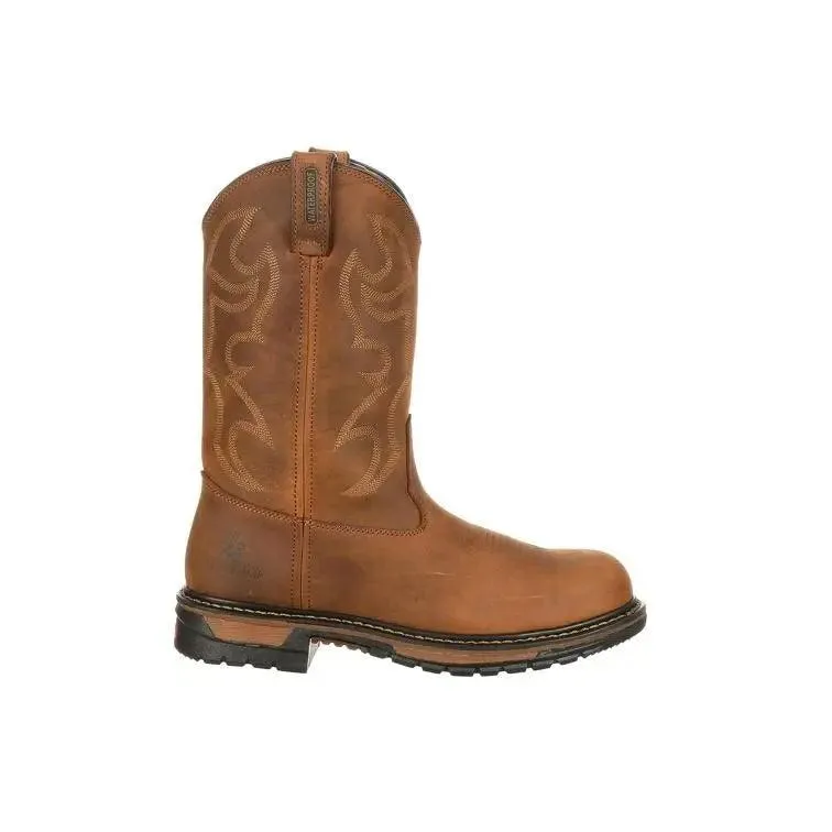 Rocky Original Ride Branson Mens Steel Toe Waterproof Western Roper Boot 2809