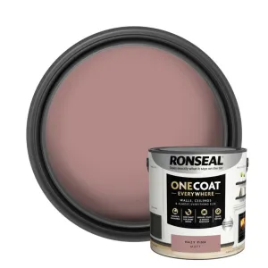 Ronseal One Coat Everywhere Matt Paint 2.5L Hazy Pink